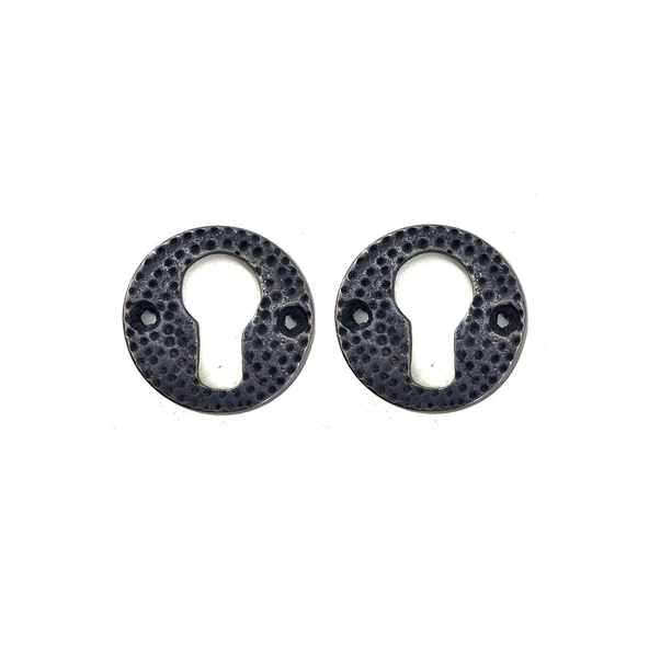 Antika Tarz Dekoratif Pirinç Oda Kilit Rozeti - 49mm, Oksit ürün görseli 1