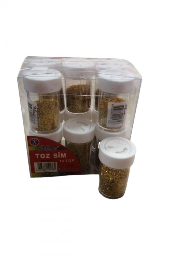 Altın Sarı Toz Sim 8 Gr 12 Adet 1 Paket ürün görseli 1