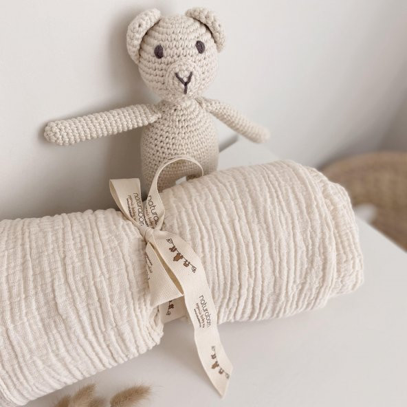 Naturaborn Natural amigurumi el örgüsü oyuncak ayı ürün görseli 1