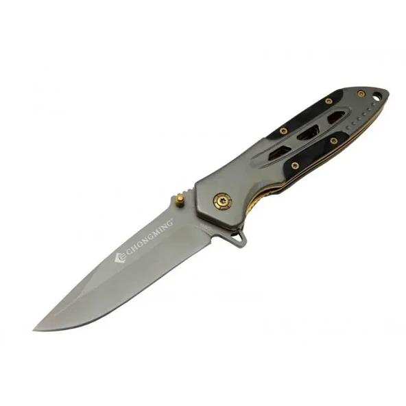 Chongming CM84 Çakı Titanyum Gold 20 cm Manuel, Kemerlikli ürün görseli 1