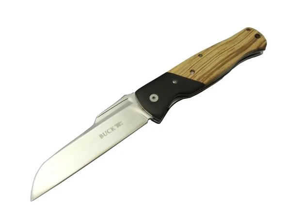 Buck Knives BK-016ZBR Kamp Çakı 23 cm - Ahşap Saplı, Kılıflı, Kutulu, Kemerllikli ürün görseli 1