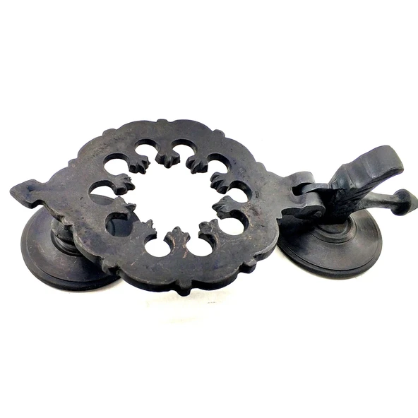 Antika Tarz Dekoratif Pirinç Osmanlı Kapı Tokmağı, Taktak - 265x75mm, Oksit ürün görseli 1