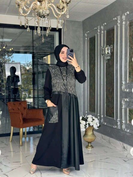 Adalina Elbise Siyah - Resim 2