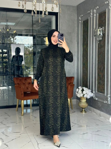 Leopar Elbise-Yeşil ürün görseli 1