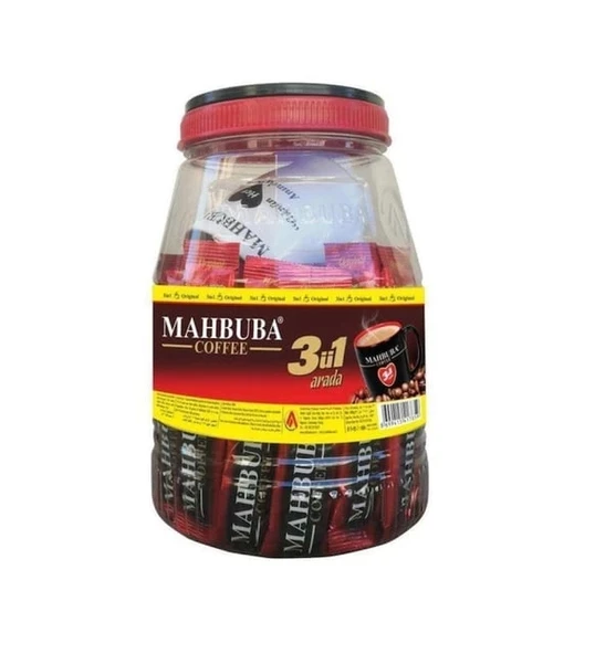 Mahbuba 3ü1 Arada Kavanoz Kahve Bardak Hediyeli 36 x 18 Gr + Renkli Kupa ürün görseli 1