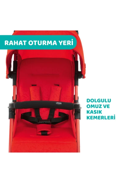 Chicco Ohlala 3 Bebek Arabası Red Passion - Resim 7