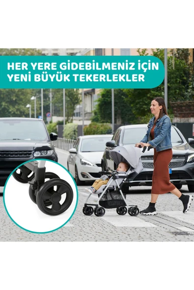 Chicco Ohlala 3 Bebek Arabası Red Passion - Resim 6
