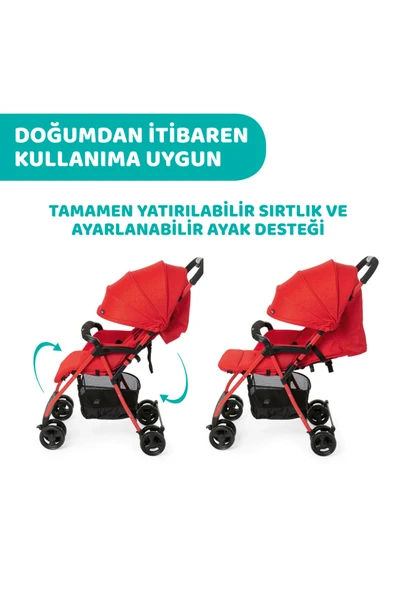 Chicco Ohlala 3 Bebek Arabası Red Passion - Resim 4