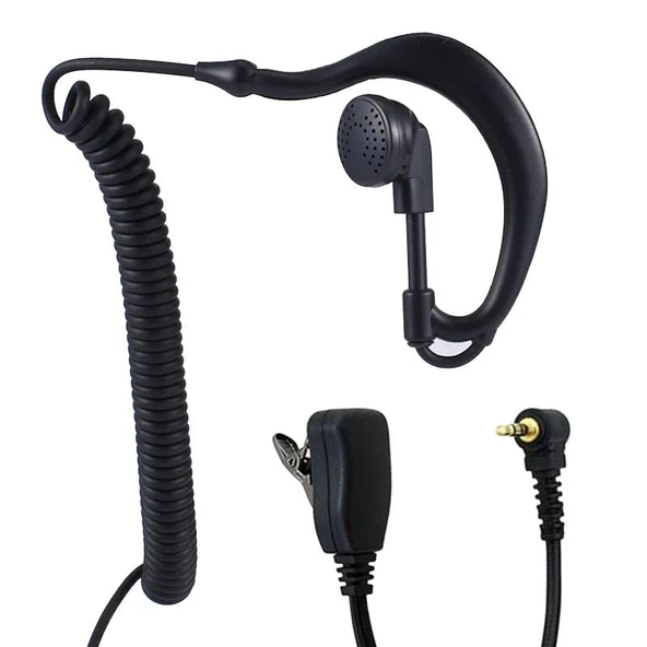 Ayt Aselsan JD-EHM50 Uyumlu Arkalıklı Ear Hook Kulaklık Mikrofonlu Telsiz Kulaklığı ürün görseli 1