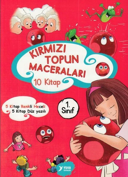 Kırmızı Topun Maceraları 1. Sınıf Renkli Heceli Düz Yazı 10 Kitap ürün görseli 1