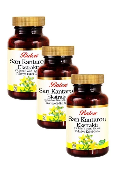 Balen Sarı Kantaron Ekstraktı St. John's Wort 375 mg 60 Kapsül 3 Adet ürün görseli 1