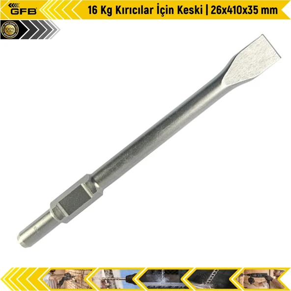 Gfb 16 Kg Kırıcılar Için Keski | 26X410X35 Mm ürün görseli 1
