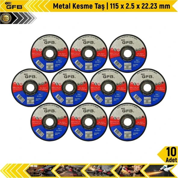 Gfb Metal Kesme Taş | 115X2.5X22.23 Mm | 10 Adet ürün görseli 1