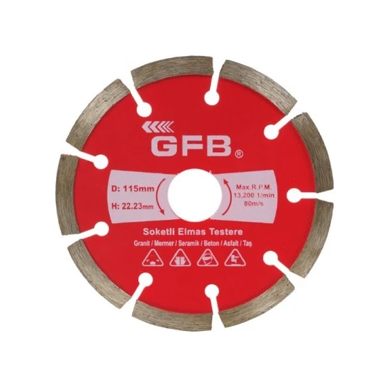 Gfb Soketli Elmas Beton Mermer Granit Kesici 180 Mm ürün görseli 1