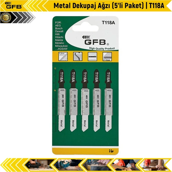Gfb Metal Dekupaj Ağzı (5'Ii Paket) | T118A ürün görseli 1