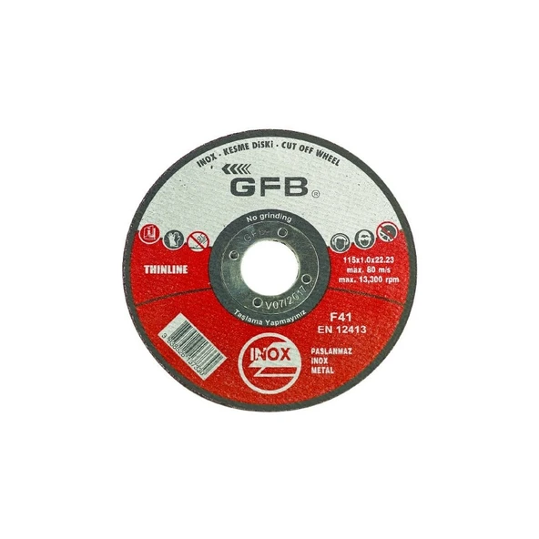 Gfb İnox Kesici Taş | 180X1,6X22,23 Mm | 50 Adet ürün görseli 1