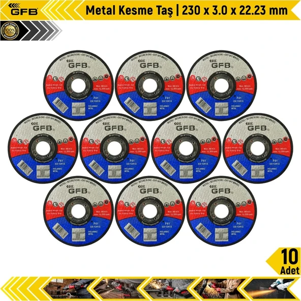 Gfb Metal Kesme Taş | 230X3.0X22.23 Mm | 10 Adet ürün görseli 1