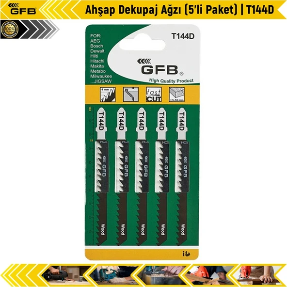 Gfb Ahşap Dekupaj Ağzı (5'Li Paket) | T144D ürün görseli 1