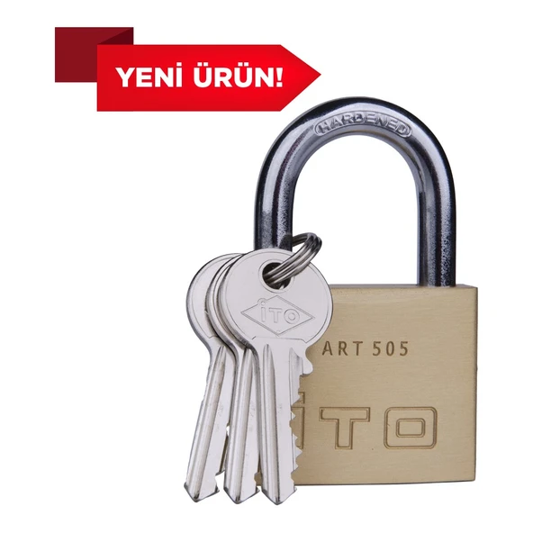 İto Kilit Döküm Pirinç Asma Kilit No:50 - Dayanıklı Güvenlik Kilidi (50 Mm) - Sarı ürün görseli 1
