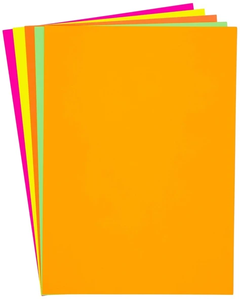 Lino 50X70  Fosforlu Fon Kartonu 10 Lu 5 Renk ürün görseli 1
