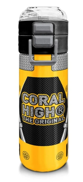 Coral High Erkek Çocuk 500 ml Okul ve Günlük Paslanmaz Çelik Termos - Sarı Siyah Robot Desenli - Sızdırmaz ürün görseli 1