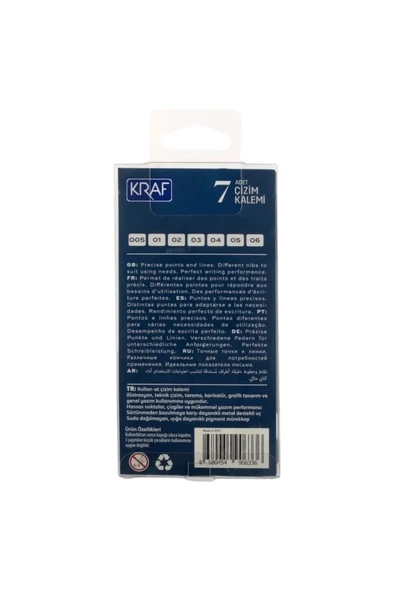 Kraf Drawing Pen Çizim Kalemi Seti (7'li) - Resim 2
