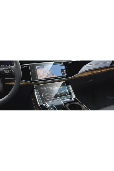 Audi Q8 2020-2023 Multimedya Çift Nano Ekran Koruyucu Navigasyon Ekran Koruyucu ürün görseli 1