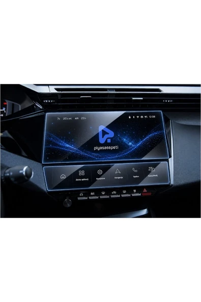 Peugeot 408 Gt Uyumlu Multimedya Ve Klima Paneli Ekran Koruyucu Kırılmaz Şeffaf Temperli Nano Cam ürün görseli 1