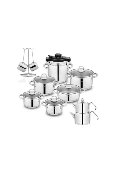 Jewel Çelik Çeyiz Seti 18 Parça Inox ürün görseli 1
