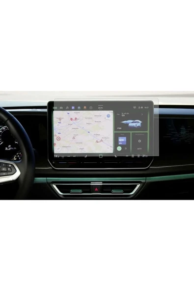 Volkswagen Yeni Golf 12.9 inç Navigasyon Uyumlu 9H Nano Ekran Koruyucu 2024 ürün görseli 1