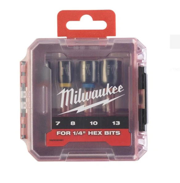 Milwaukee Shockwave Hex Lokma Seti 7-8-10-13mm ürün görseli 1