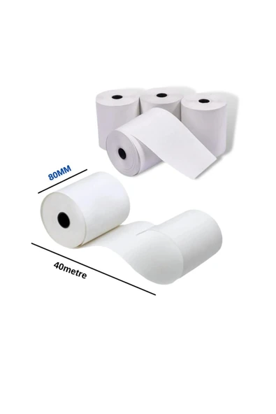 Termal Adisyon Yazıcı Kağıdı Rulosu 80x40 Adisyon Yazıcı Kağıdı (10LU) ürün görseli 1