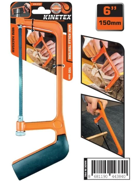 Ergonomik Tasarım Mini Demir Testeresi El Testeresi Aleti Ahşap Metal Plastik ürün görseli 1