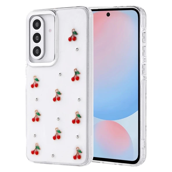 Galaxy A56 Uyumlu Kılıf Airbag Tasarımlı Simli Şeffaf Kutup Kapak ürün görseli 1
