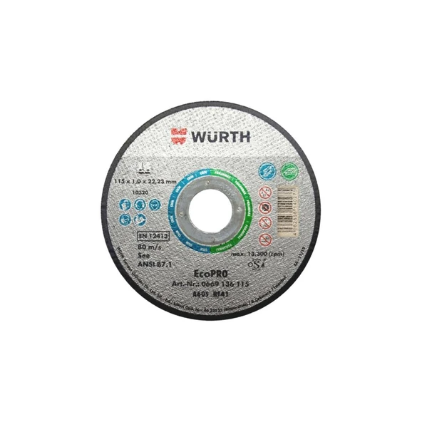 Würth Ecopro 115x1x22,23 mm Kesme Taşı ürün görseli 1