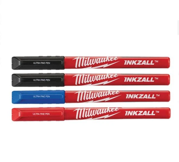 Milwauke Inkzall Ince Uçlu Siyah Mavi Kırmızı 4 Pr ürün görseli 1