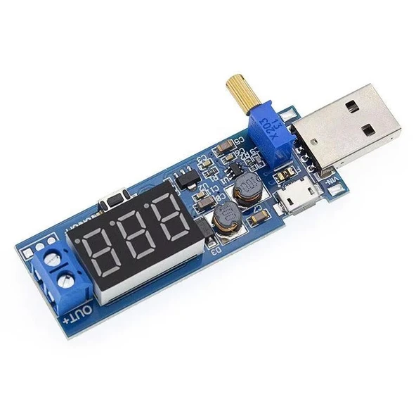 DC-DC USB Giriş:5V Çıkış: 0-27V Dc Boost Stepup Voltaj Yükseltici Modül - Resim 3
