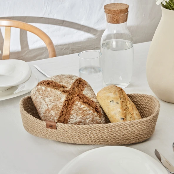 Karaca Home Alba Jute Oval Dekoratif Tabak 37 cm ürün görseli 1