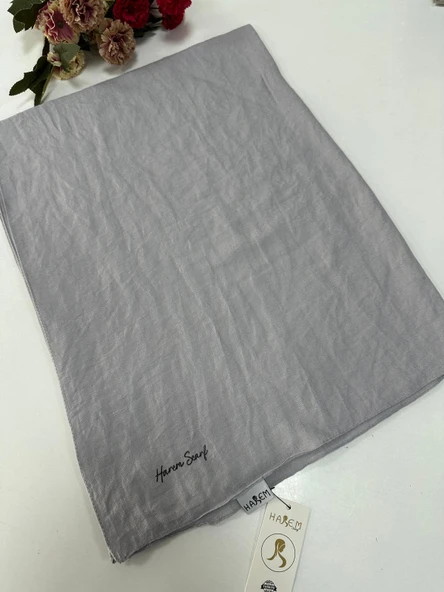 Harem Brista Koton Şal Açık Gri HVH0318 ürün görseli 1