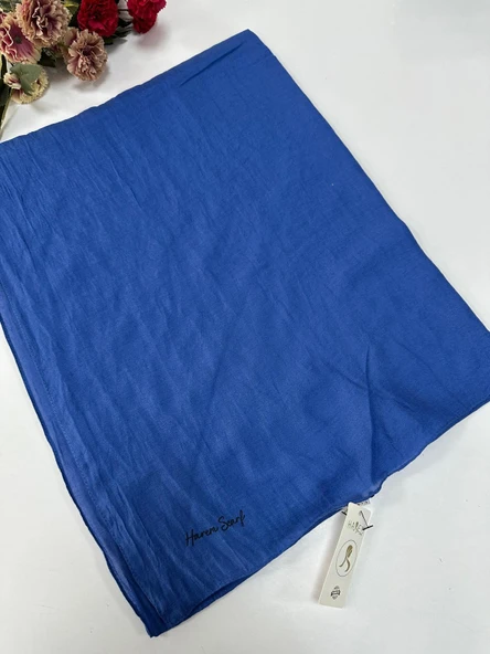Harem Brista Koton Şal Saks Mavisi  HVH0319 ürün görseli 1