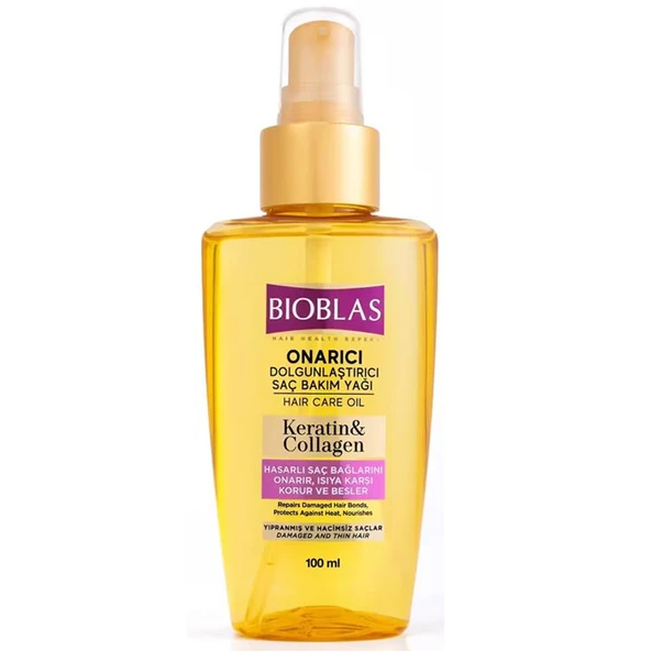 Bioblas Keratin Kolajen Onarıcı Dolgunlaştırıcı Saç Bakım Yağı 100 ml ürün görseli 1