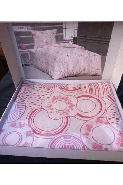 aktarteks KARİSTAL PAMUKLU RANFORCE TEK KİŞİLİK NEVRESİM TAKIMI ürün görseli 1