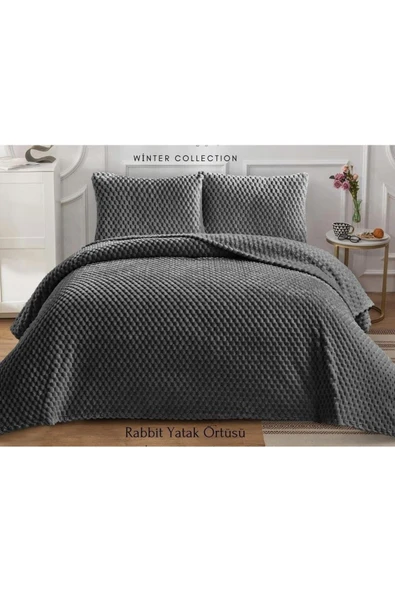 aktarteks TAVŞAN TÜYÜ YASTIKLI ÇİFT KİŞİLİK YATAK ÖRTÜSÜ 230 X 250 CM ürün görseli 1