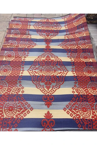 TEKSTİLCİ 180 X280 5m2 Plastik Hasır Halı Kilim Piknik Plaj Park Bahçe Teras Veranda ürün görseli 1
