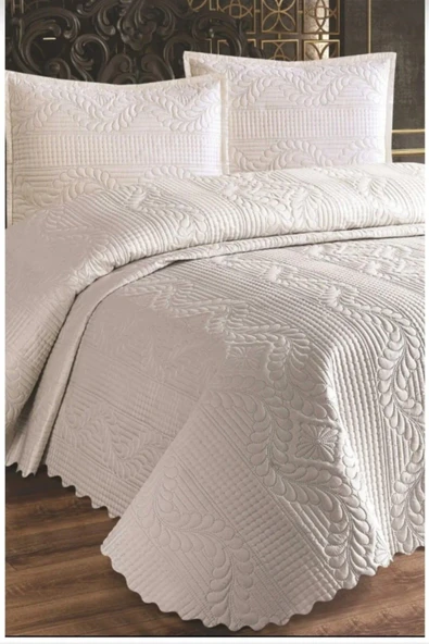 aktarteks Yatak Örtüsü Çift Taraflı Yastıklı Mikro Kumaş Kapitone Elyaf Dolgulu 240x260cm ürün görseli 1