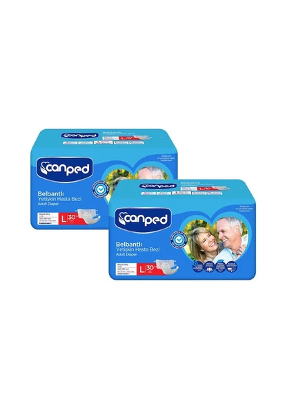 Canped Tekstil Yüzeyli Belbantlı Hasta Bezi L 2 x 30'lu ürün görseli 1