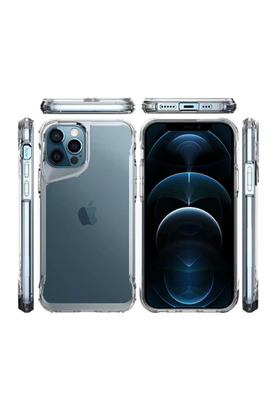 İphone 14 Pro T-Max Şeffaf Silikon Telefon Kılıfı - Resim 2