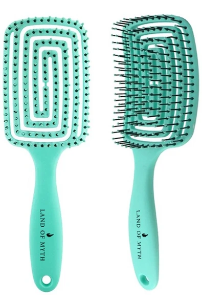 LAND OF MYTH Lom1274 Üç Boyutlu Esnek Saç Açma Ve Tarama Fırçası, Flexible Pro Brush (turkuaz) ürün görseli 1