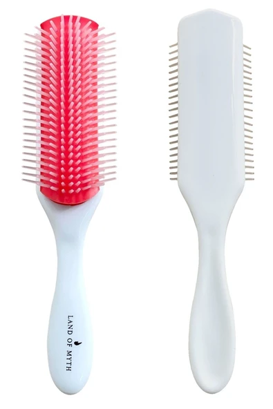 LAND OF MYTH Lom1213 Styling Brush, 9 Sıra Şekillendirme Fırçası, Curly Girl Kıvırcık Kız Metodu Fırçası - Beyaz ürün görseli 1