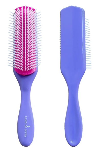 LAND OF MYTH Lom1212 Styling Brush, 9 Sıra Şekillendirme Fırçası, Curly Girl Kıvırcık Kız Metodu Fırçası - Mor ürün görseli 1